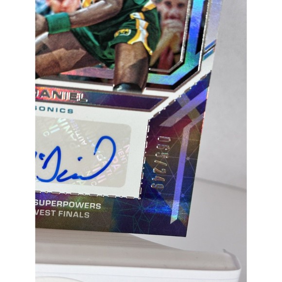 Xavier McDaniel Autograph 2021-22 Claim to Fame #d 249 Seattle Supersonics - Picture 2 of 3